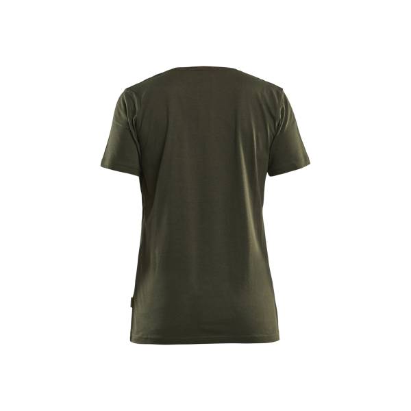 T-shirt de travail femme Grit & Grind Coton - Blaklader - 9409 - Vert armée