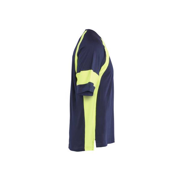 T-shirt de travail haute-visibilité - Blaklader - 3523 Marine/Jaune fluo
