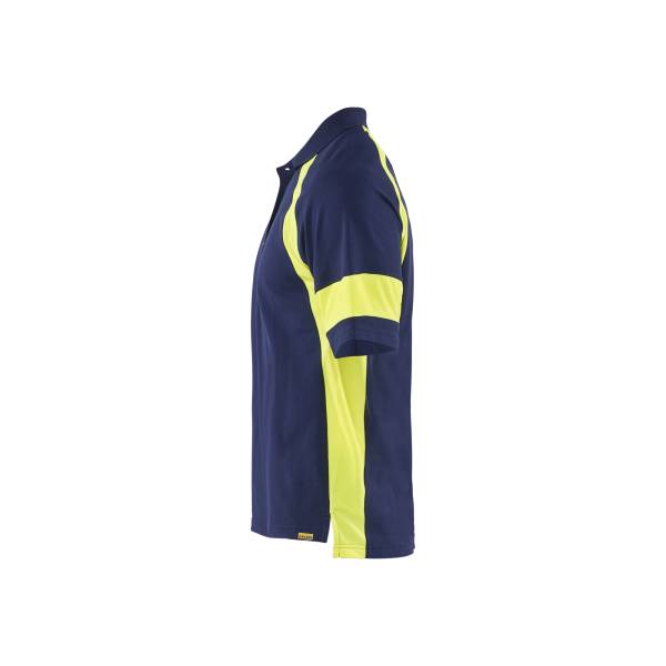 Polo de travail haute-visibilité - Blaklader - 3528 - Marine/Jaune fluo