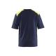T-shirt de chantier retardant flamme haute-visibilité - Blaklader - 3476 - Marine/Jaune fluo