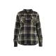 Chemise de travail flanelle pour femme 100 % coton - Blaklader - 3218 - Vert foncé/Noir