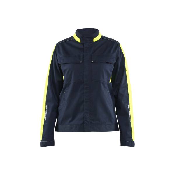 Veste de travail stretch anti-rayure femme - Blaklader - 4443 - Bleu/Jaune