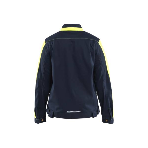 Veste de travail stretch anti-rayure femme - Blaklader - 4443 - Bleu/Jaune