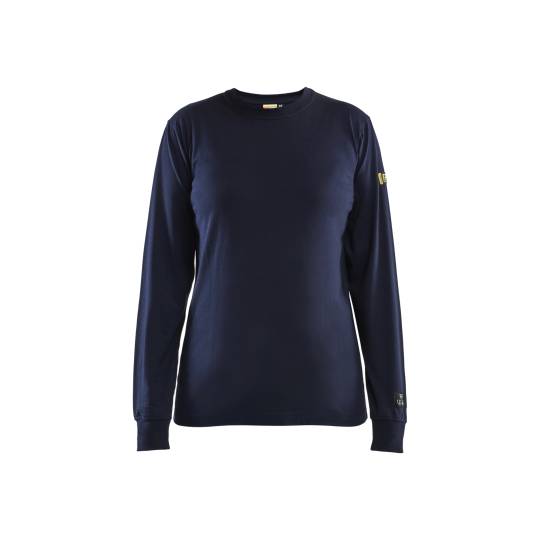 T-shirt de travail ignifugé femme Coton - Blaklader - 3467 - Marine