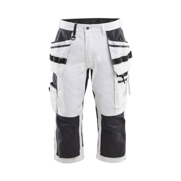 Pantacourt de chantier Stretch Coton - Blaklader - 1912 Blanc/Noir