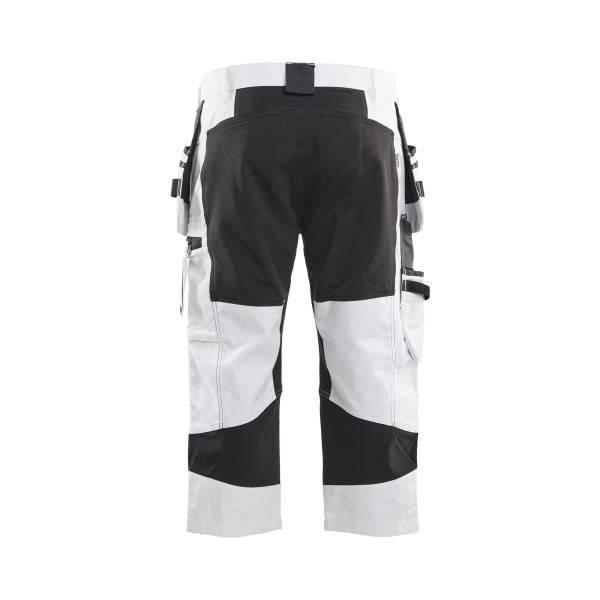 Pantacourt de chantier Stretch Coton - Blaklader - 1912 Blanc/Noir