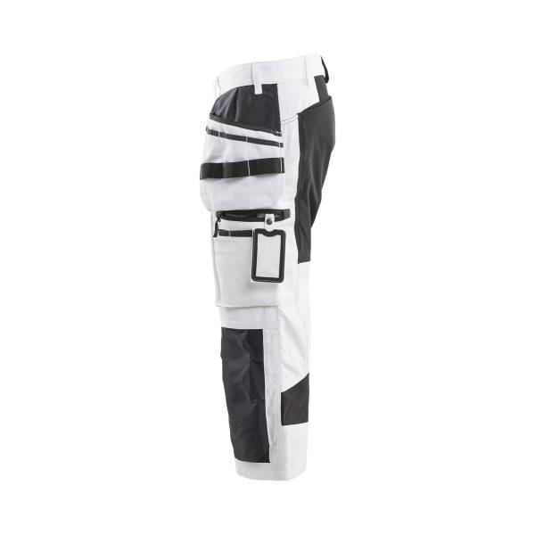 Pantacourt de chantier Stretch Coton - Blaklader - 1912 Blanc/Noir