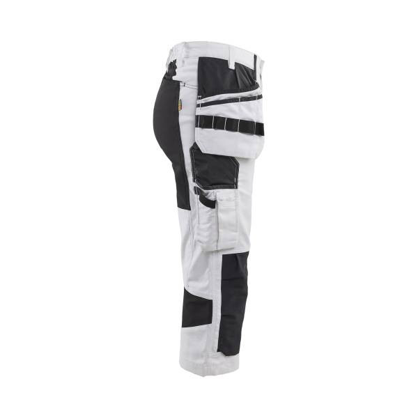 Pantacourt de chantier stretch femme X1900 - Blaklader - 7109 Blanc/Noir