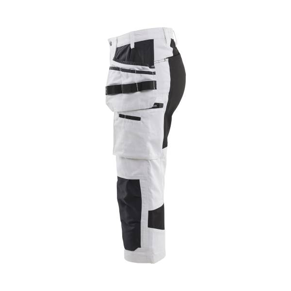 Pantacourt de chantier stretch femme X1900 - Blaklader - 7109 Blanc/Noir