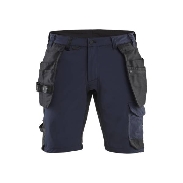 Short de chantier extensible 4D - Blaklader - 1702 - Marine foncé/Noir