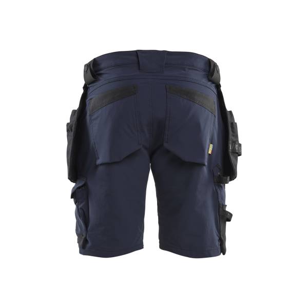Short de chantier extensible 4D - Blaklader - 1702 - Marine foncé/Noir