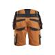 Short de travail stretch Striker - Blaklader - 1972 - Noir/Rouille