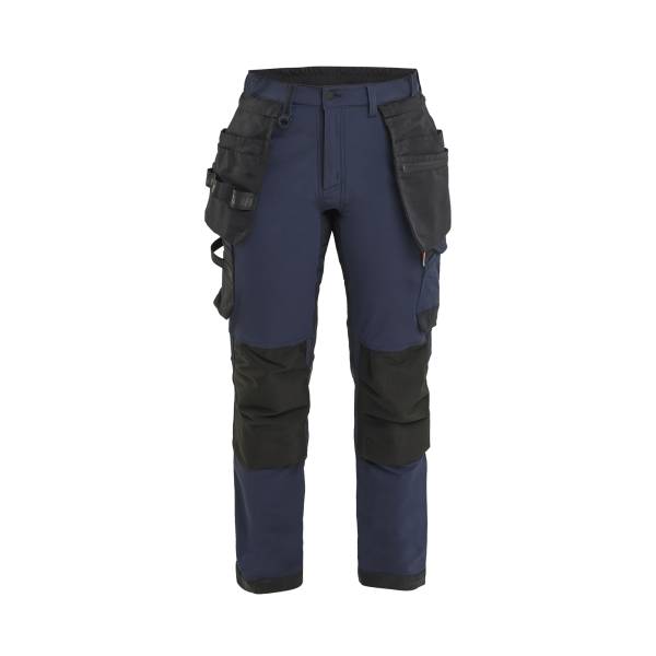 Pantalon de chantier stretch 4D femme stretch slim - Blaklader - 7121 Marine foncé/Noir