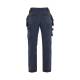 Pantalon de chantier stretch 4D femme stretch slim - Blaklader - 7121 Marine foncé/Noir