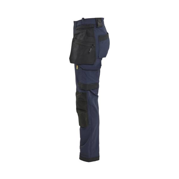 Pantalon de chantier stretch 4D femme stretch slim - Blaklader - 7121 Marine foncé/Noir