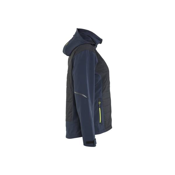Veste de travail Softshell matelassée femme - Blaklader - 4733 - Bleu/Jaune