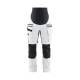 Pantalon de chantier grossesse stretch 4D - Blaklader - 7102 - Blanc/Noir