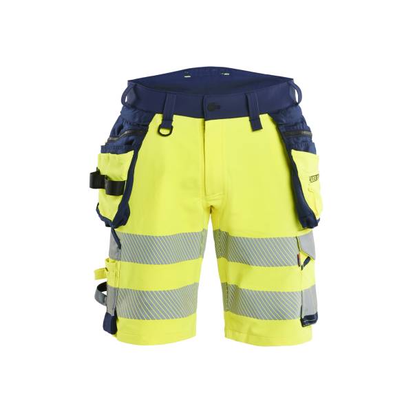 Short de chantier haute-visibilité stretch - Blaklader - 1120 - Jaune fluo/Marine