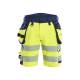 Short de chantier haute-visibilité stretch - Blaklader - 1120 - Jaune fluo/Marine