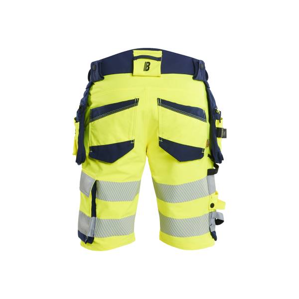 Short de chantier haute-visibilité stretch - Blaklader - 1120 - Jaune fluo/Marine