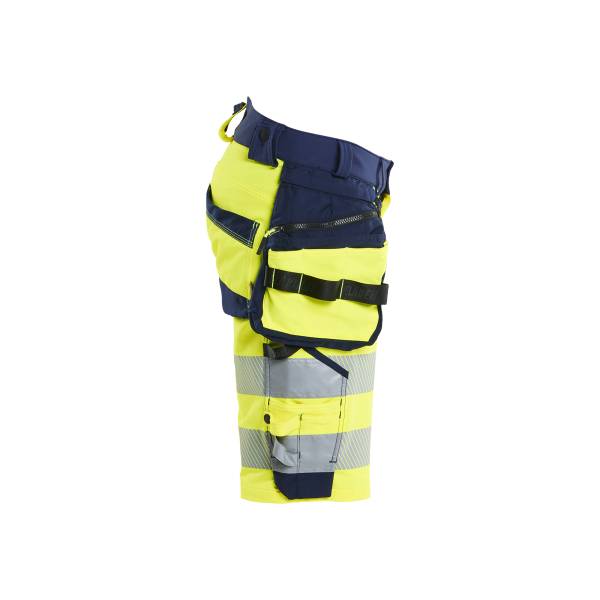 Short de chantier haute-visibilité stretch - Blaklader - 1120 - Jaune fluo/Marine