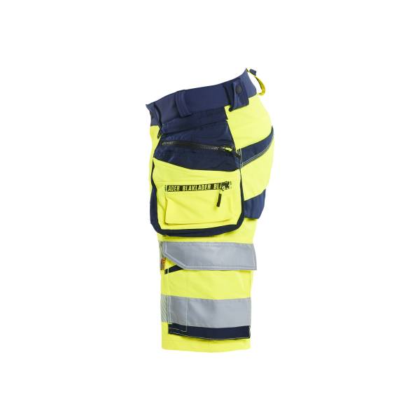 Short de chantier haute-visibilité stretch - Blaklader - 1120 - Jaune fluo/Marine