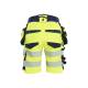 Short de chantier haute-visibilité stretch 4D femme - Blaklader - 7020 - Jaune fluo/Marine