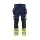 Pantalon de chantier haute-visibilité poches flottantes - Blaklader - 1125 Marine/Jaune fluo