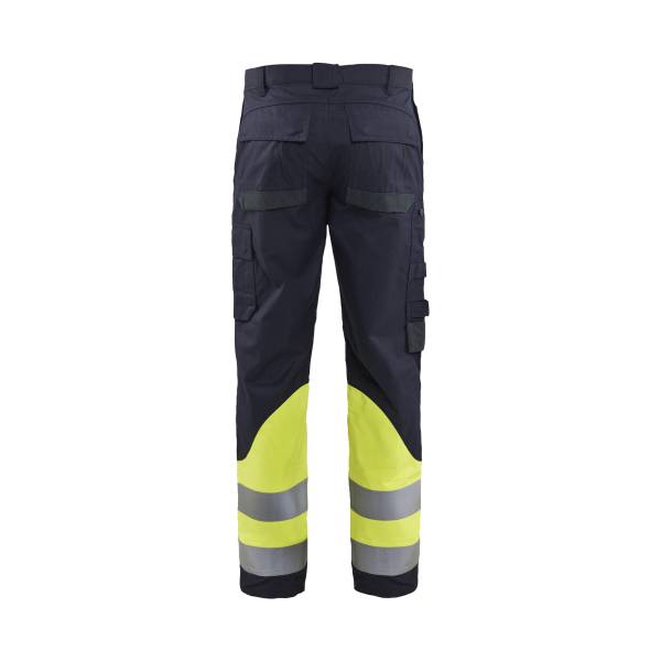 Pantalon de travail ATEX multinormes haute-visibilité - Blaklader - 1491 Marine/Jaune fluo