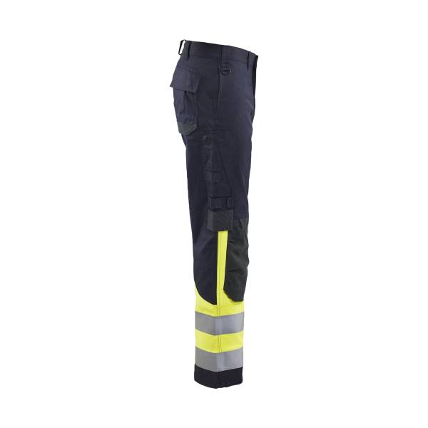 Pantalon de travail ATEX multinormes haute-visibilité - Blaklader - 1491 Marine/Jaune fluo