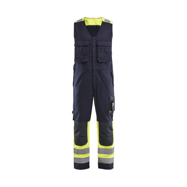 Combinaison de travail sans manches retardant flamme ATEX MULTINORMES INHERENT - Blaklader - 2887 Marine/Jaune fluo