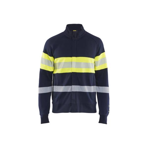 Veste de chantier ignifugée haute-visibilité ATEX multinormes - Blaklader - 3462 - Marine/Jaune fluo