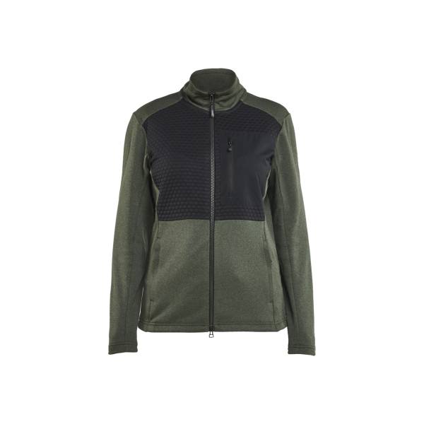 Sweat zippé femme réfléchissant - Blaklader - 3549 - Vert foncé/Noir