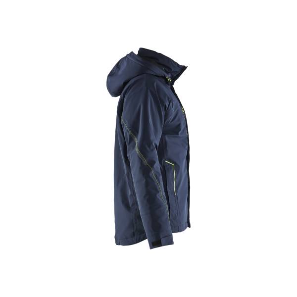 Veste de travail stretch hiver imperméable coupe-vent doublée  - Blaklader - 4484 - Bleu/Jaune