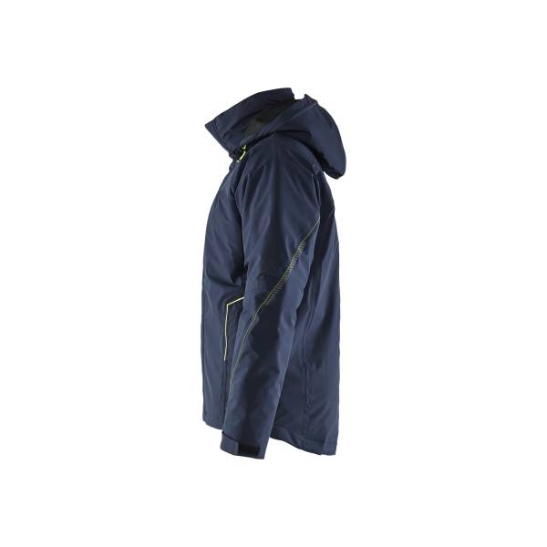 Veste de travail stretch hiver imperméable coupe-vent doublée  - Blaklader - 4484 - Bleu/Jaune