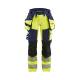 Pantalon de chantier haute-visibilité femme aéré - Blaklader - 7022 Jaune fluo/Marine