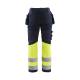 Pantalon de travail ATEX multinormes inhérent femme - Blaklader - 7185 Marine/Jaune fluo