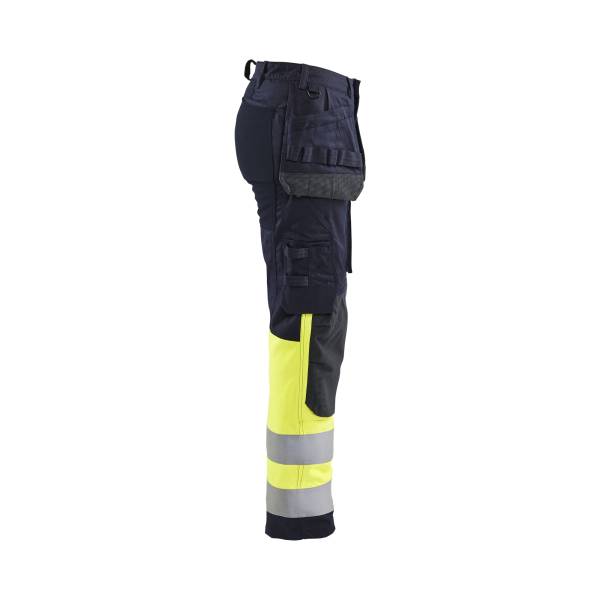 Pantalon de travail ATEX multinormes inhérent femme - Blaklader - 7185 Marine/Jaune fluo