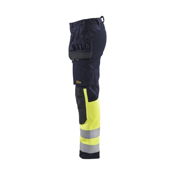 Pantalon de travail ATEX multinormes inhérent femme - Blaklader - 7185 Marine/Jaune fluo