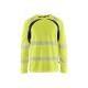 T-shirt de chantier haute-visibilité manches longues - Blaklader - 3599 - Jaune fluo/Marine