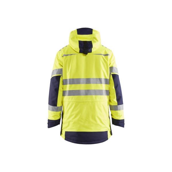 Parka de chantier haute-visibilité hiver imperméable - Evolution - Blaklader - 4469 - Jaune fluo/Marine