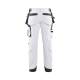 Pantalon de chantier Stretch 4D peintre Polyamide - Blaklader - 1079 Blanc/Gris foncé