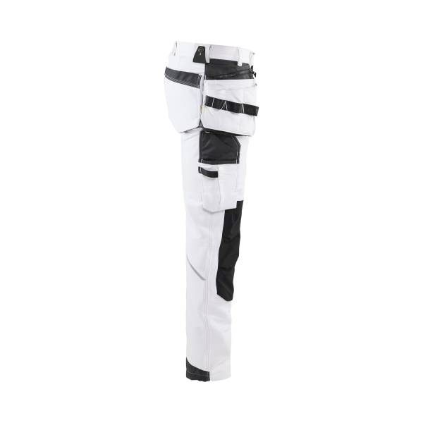 Pantalon de chantier Stretch 4D peintre Polyamide - Blaklader - 1079 Blanc/Gris foncé