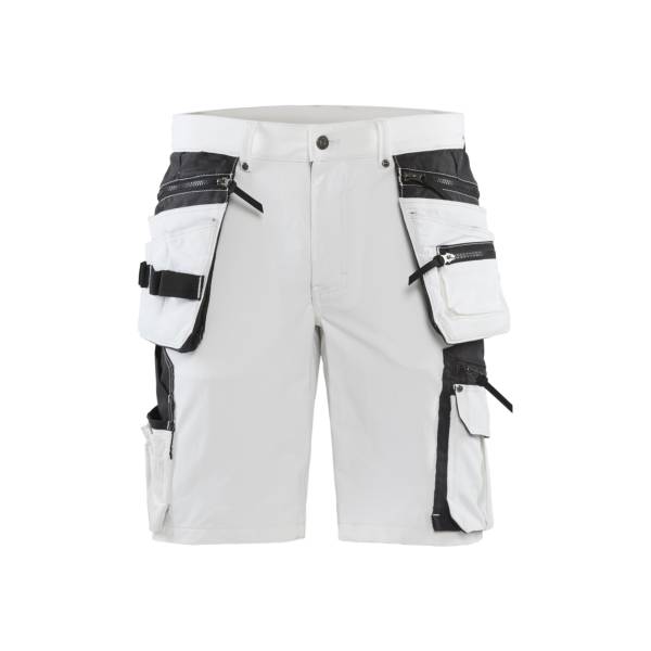Short de chantier Stretch 4D - Blaklader - 1088 - Blanc/Gris foncé