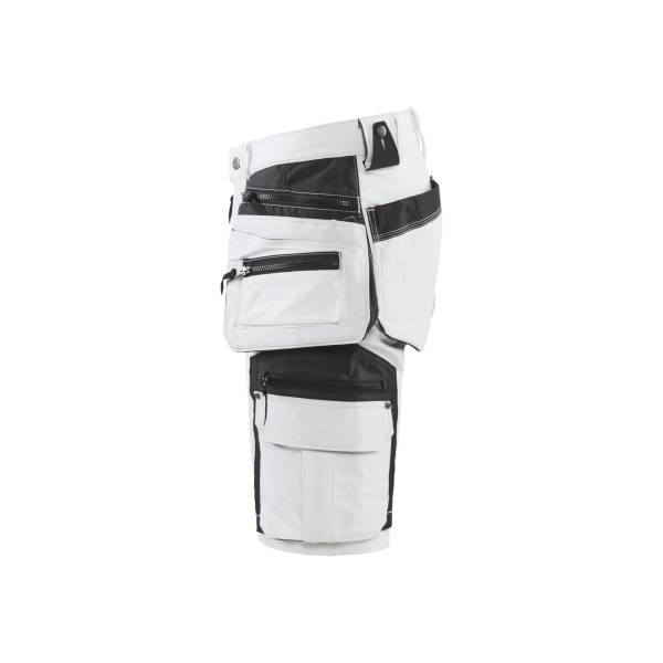 Short de chantier Stretch 4D - Blaklader - 1088 - Blanc/Gris foncé