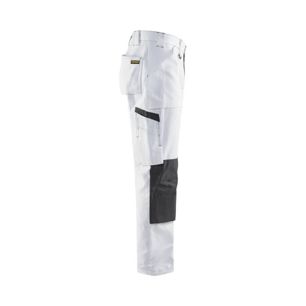 Pantalon de travail peintre 100% coton coupe droite - Blaklader - 1091 Blanc/Gris foncé