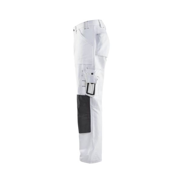Pantalon de travail peintre 100% coton coupe droite - Blaklader - 1091 Blanc/Gris foncé