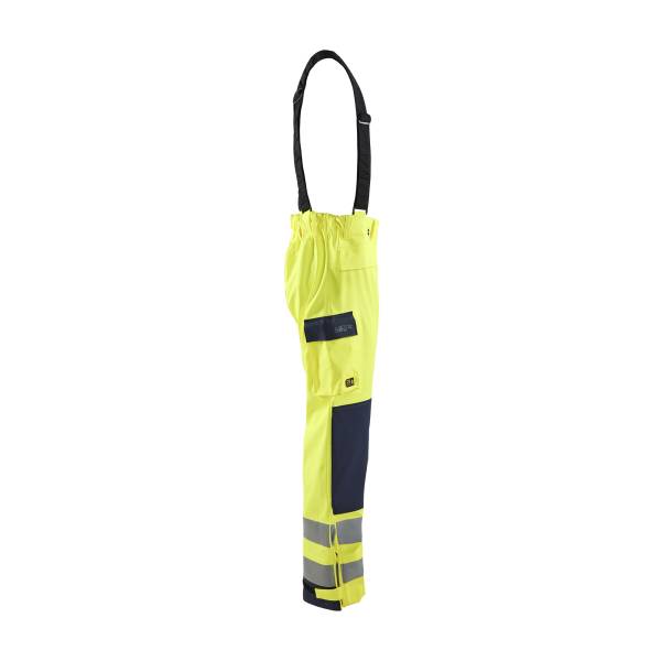 Pantalon de travail pluie haute-visibilité retardant flamme - Blaklader - 1313 - Jaune fluo/Marine