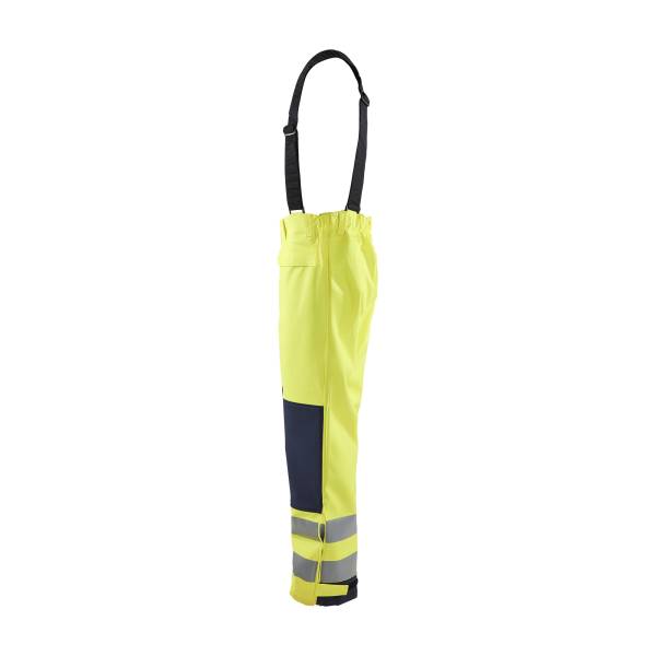 Pantalon de travail pluie haute-visibilité retardant flamme - Blaklader - 1313 - Jaune fluo/Marine