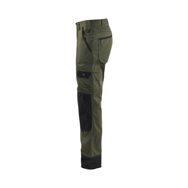 Pantalon de travail en polycoton paysagiste - Blaklader - 1454 - Vert Kaki/Noir
